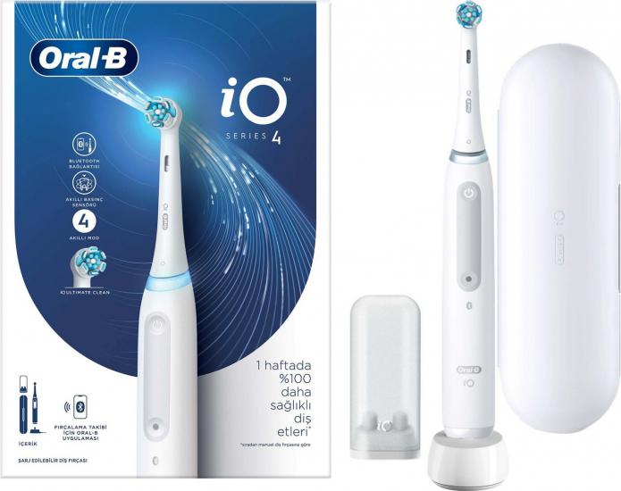 Oral-B iO4 Şarjlı Diş Fırçası Beyaz Fiyatı ve Özellikleri