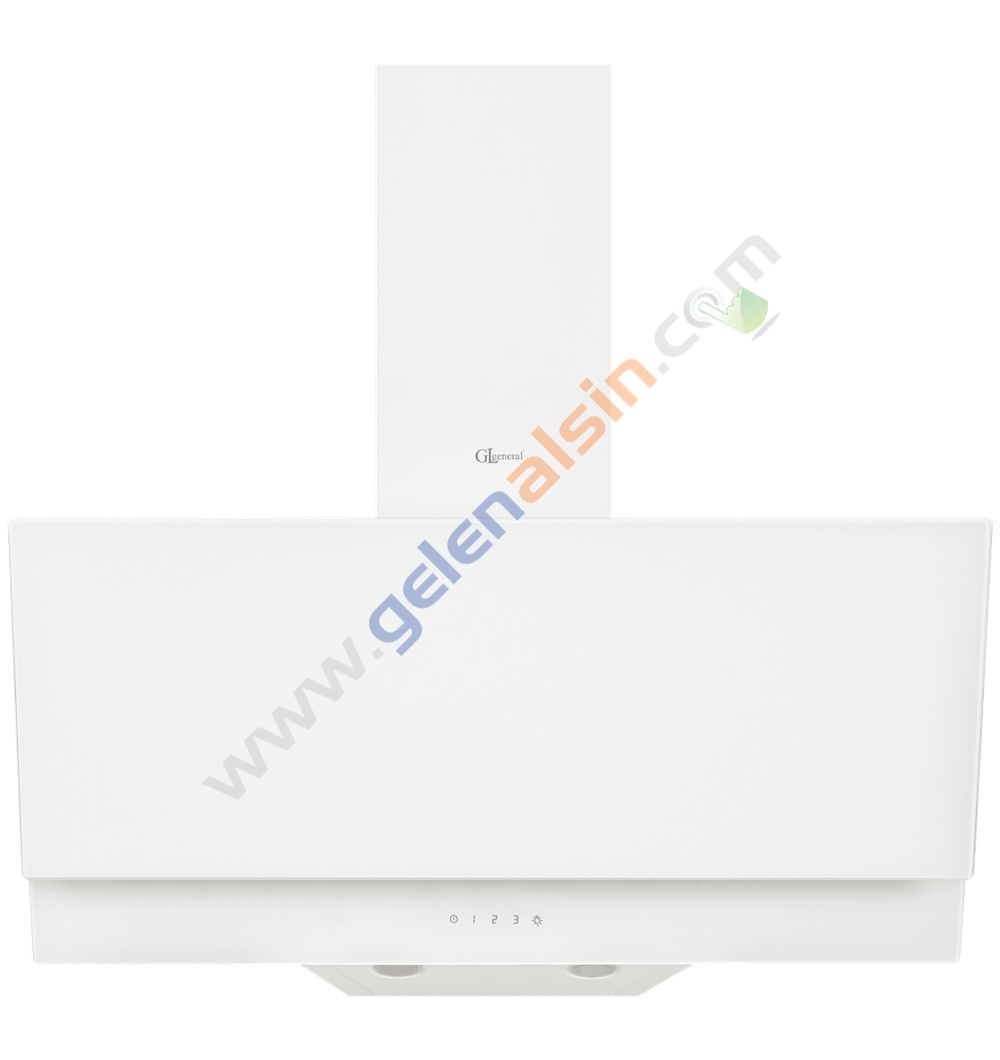 Gl General GLD-028B 90CM Opal Beyaz Çift Cam Ankastre Davlumbaz