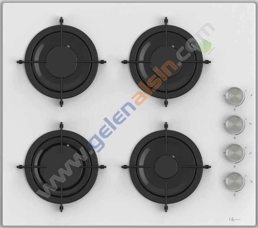 Gl General GLO 206CB Bask Beyaz 60cm 4G Cam Ankastre Ocak