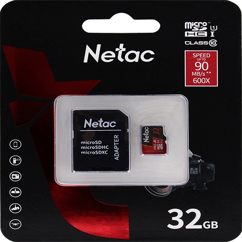 Netac 32GB MicroSDHC Hafıza Kartı V10/A1/C10 NT02P500PRO-032G-R