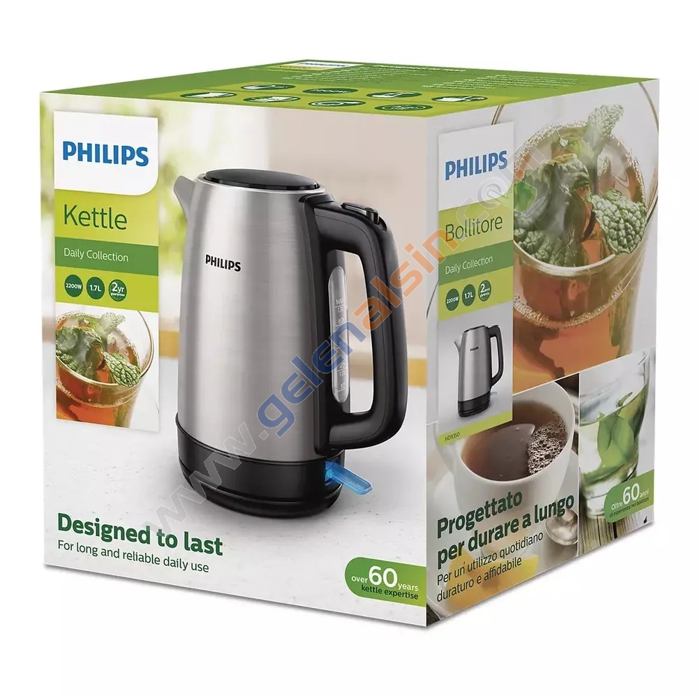 Philips HD9350/90 Daily Collection 2200 W 1.7 lt Çelik Kettle