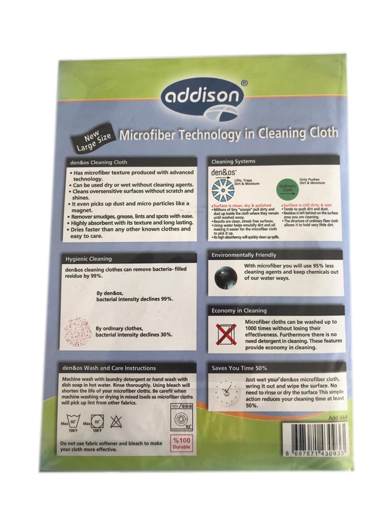 Addison Add-444 Micro Fiber Temizleme Bezi Beyaz