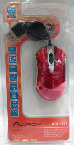 Acrox AX-401 Makaralı Kablolu Mini Mouse