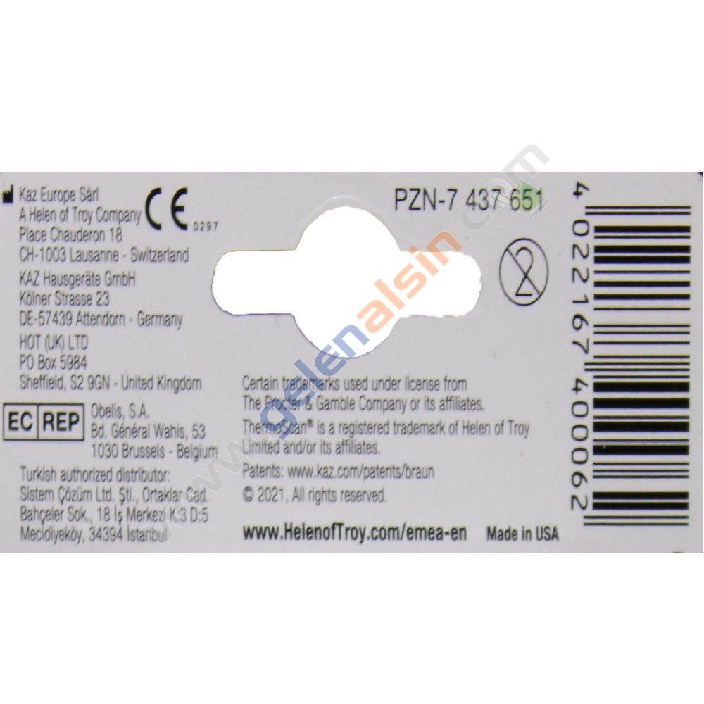 Braun Ateş Ölçer Yedek Filtre LF40