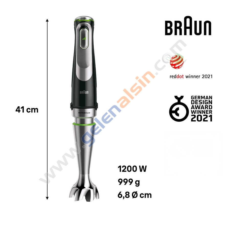 Braun Multiquick 9 MQ9187XLI 1200 W El Blender Seti