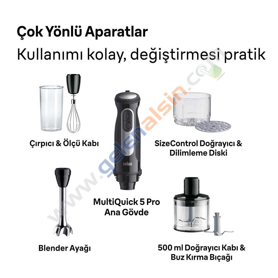 Braun Multiquick Serisi 5 Pro MQ55254MBK El Blender Seti - Siyah