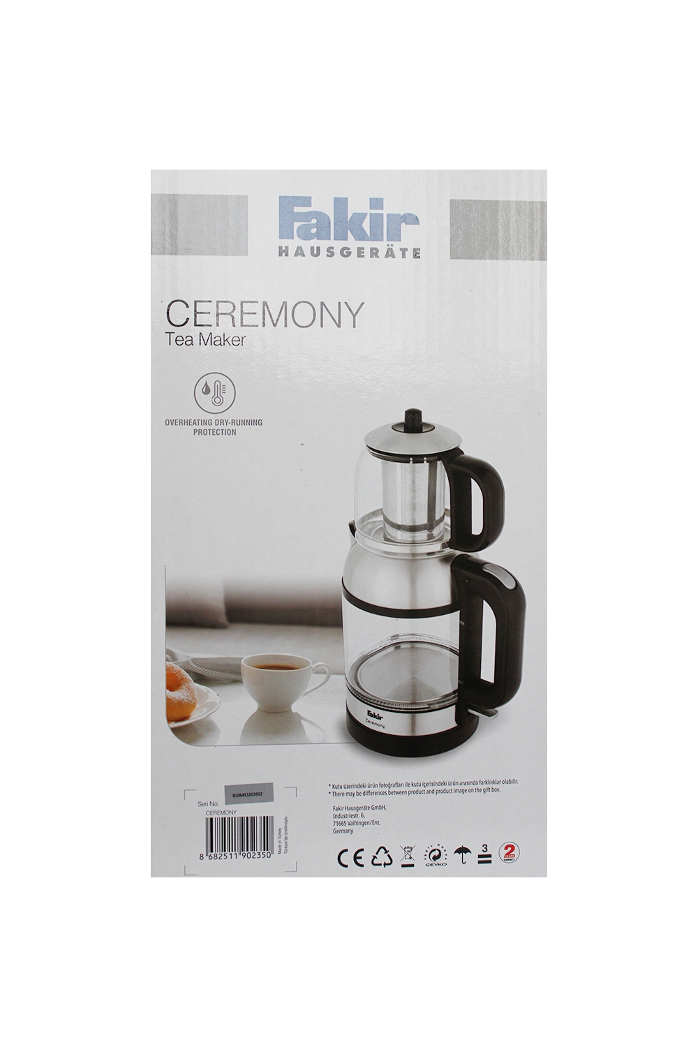 Fakir Ceremony  1800W Cam 2in 1 Çay Makinesi