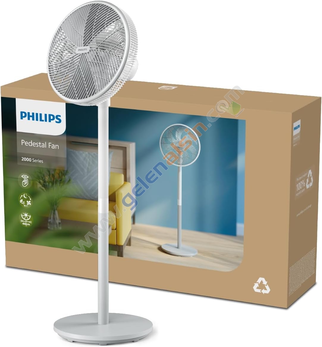 Philips 2000 Serisi CX2550/00 Ayaklı Beyaz Vantilatör