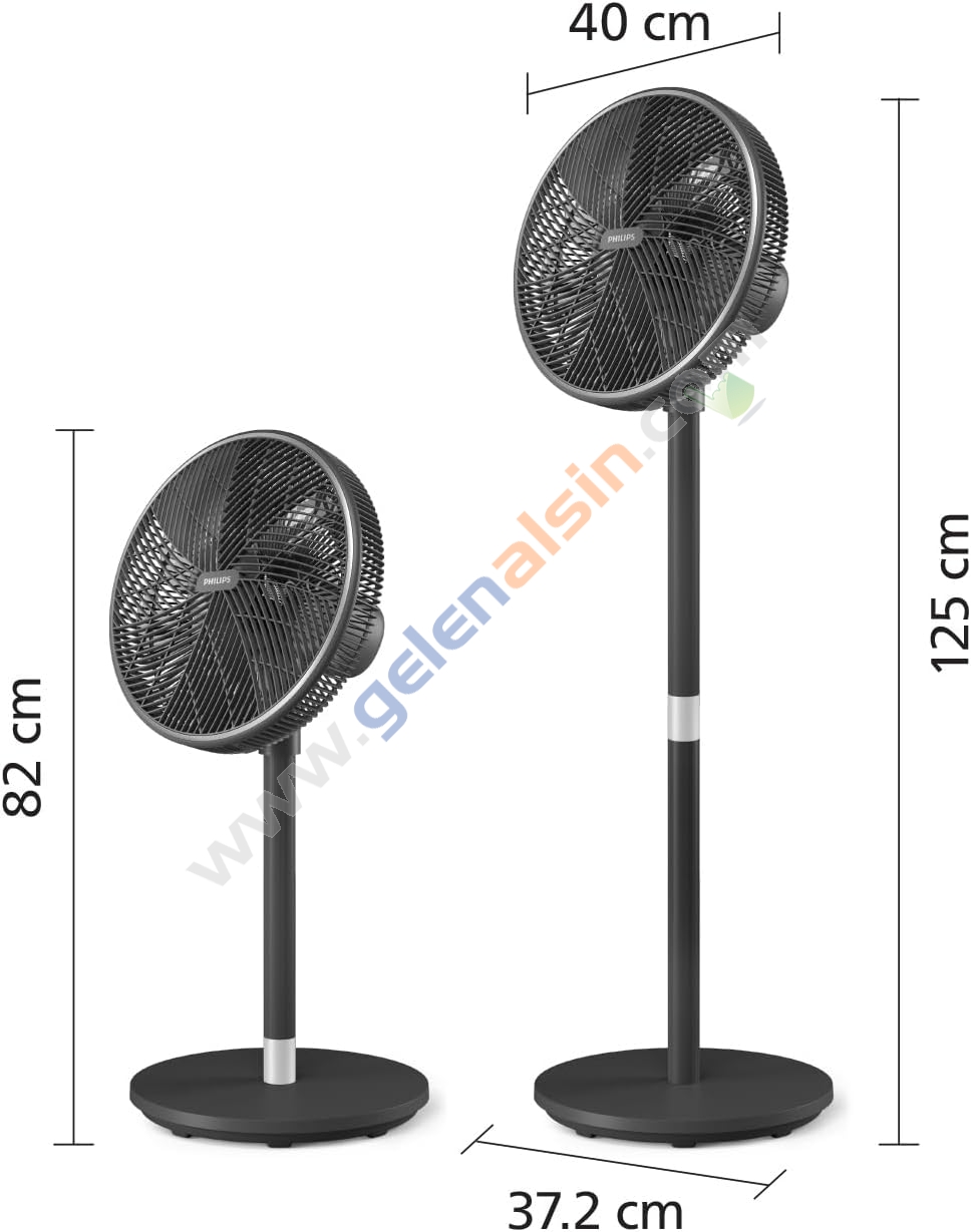 Philips 3000 Serisi CX3550/01 Ayaklı Siyah Vantilatör