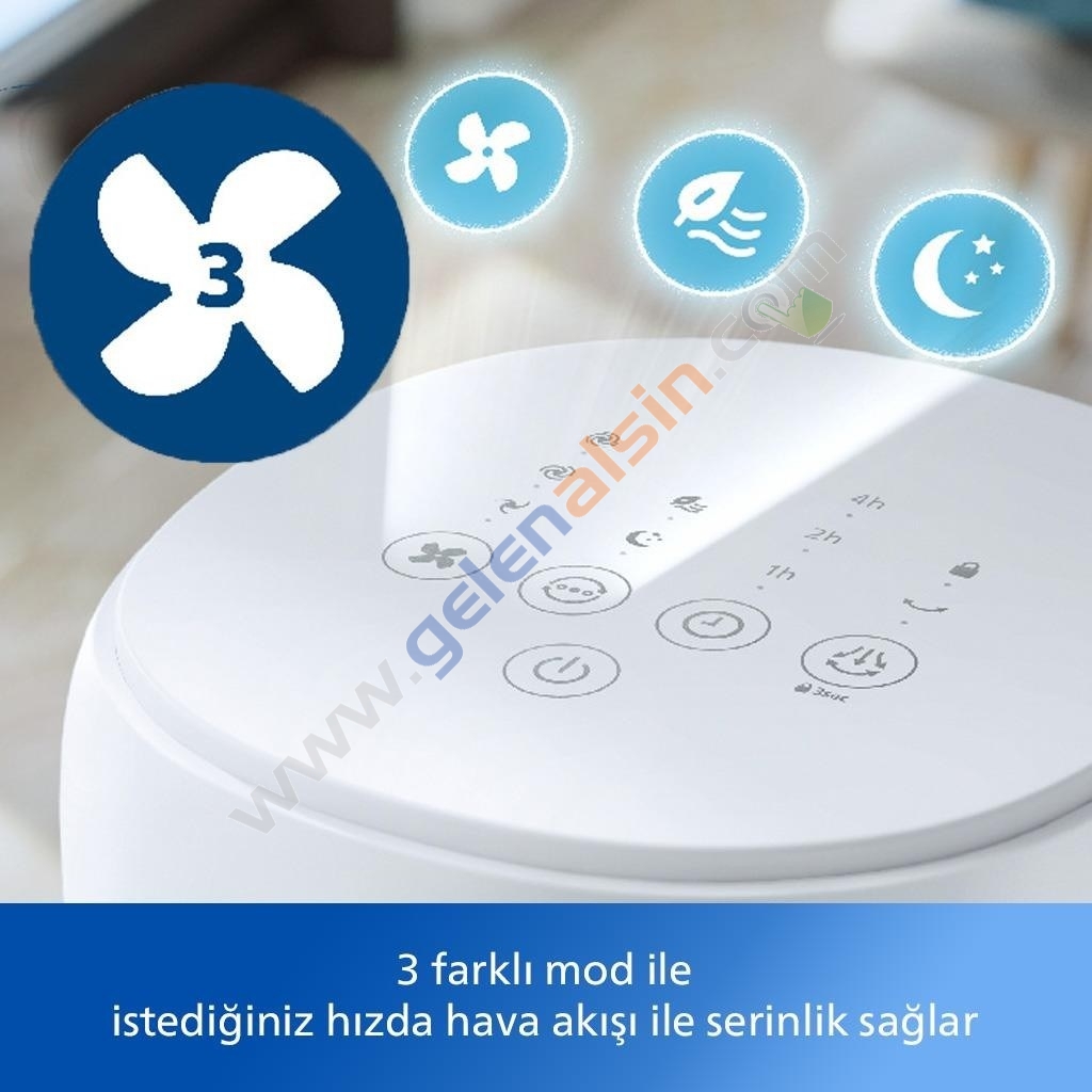 Philips 5000 Serisi CX5535/00 Kule Tipi Fanlı Beyaz Vantilatör