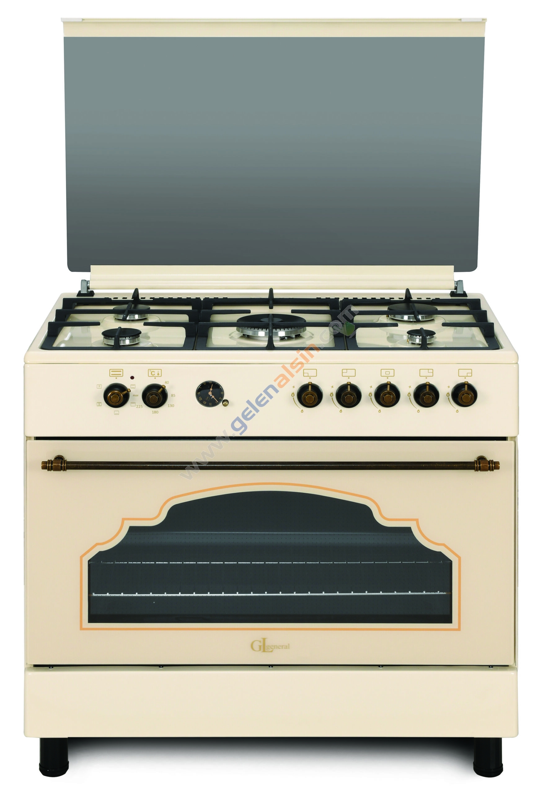 Gl General Desire GLF 9050RKP Kuzine Rustik Krem Piliç Çevirmeli Fırın 110 LT