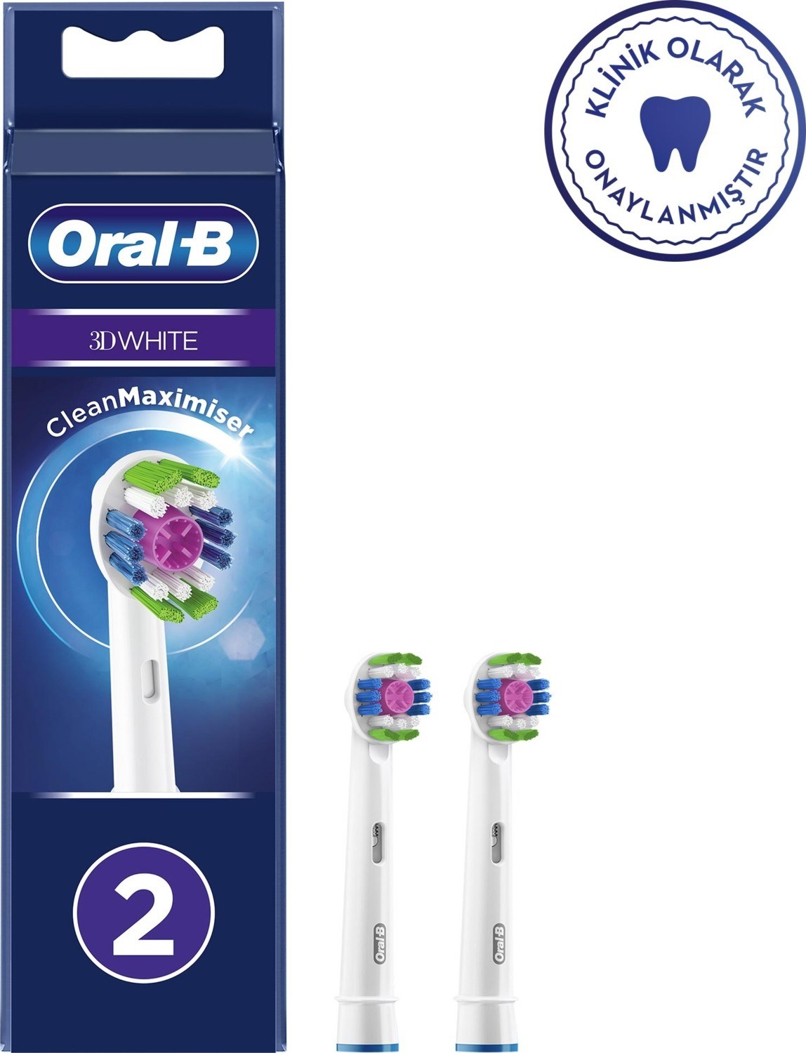 Oral-B Oral-B  Şarjlı Diş Fırçası Yedek Başlığı 3 Boyutlu 2’li