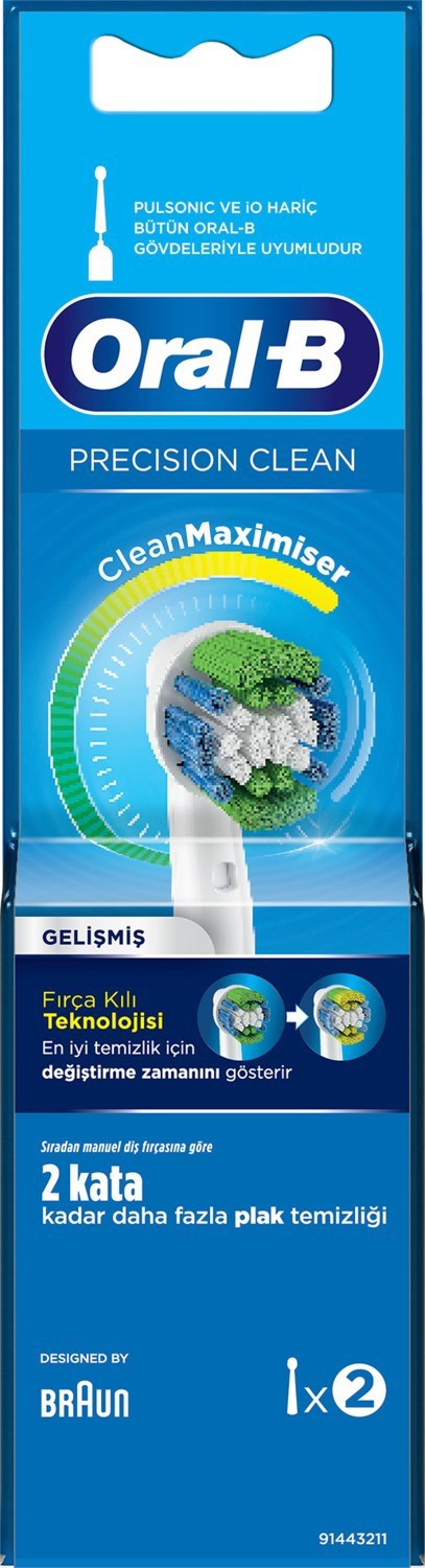 Oral-B  EB-20RB Şarjlı Diş Fırçası Yedek Başlığı Precision Clean 2’li