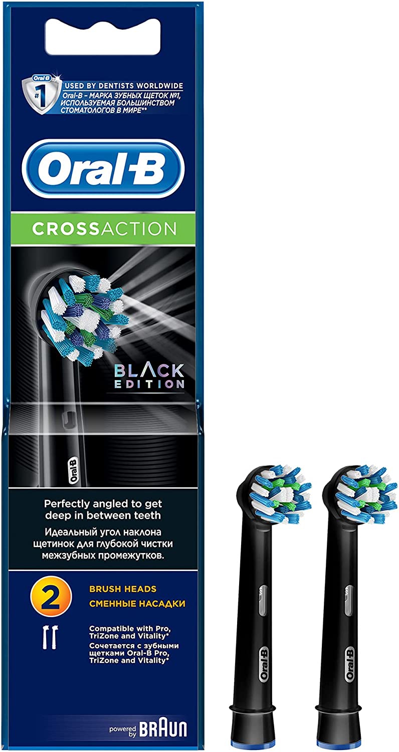 Oral-B Cross Action 2’li Diş Fırçası Yedek Başlığı EB50 (Black)