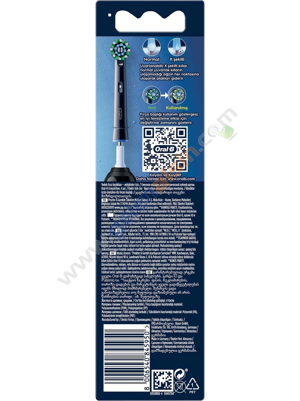 Oral-B Şarjlı Diş Fırçası Yedek Başlığı Cross Action X-Filament 4 adet EB50BRX-4