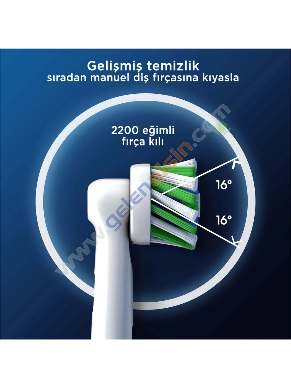 Oral-B Şarjlı Diş Fırçası Yedek Başlığı Cross Action X-Filament 4 lü