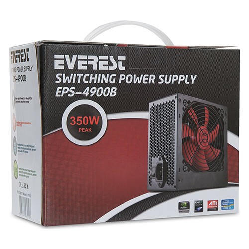 Everest EPS-4900B Real-300W Peak-350W 3*Sata Power Supply