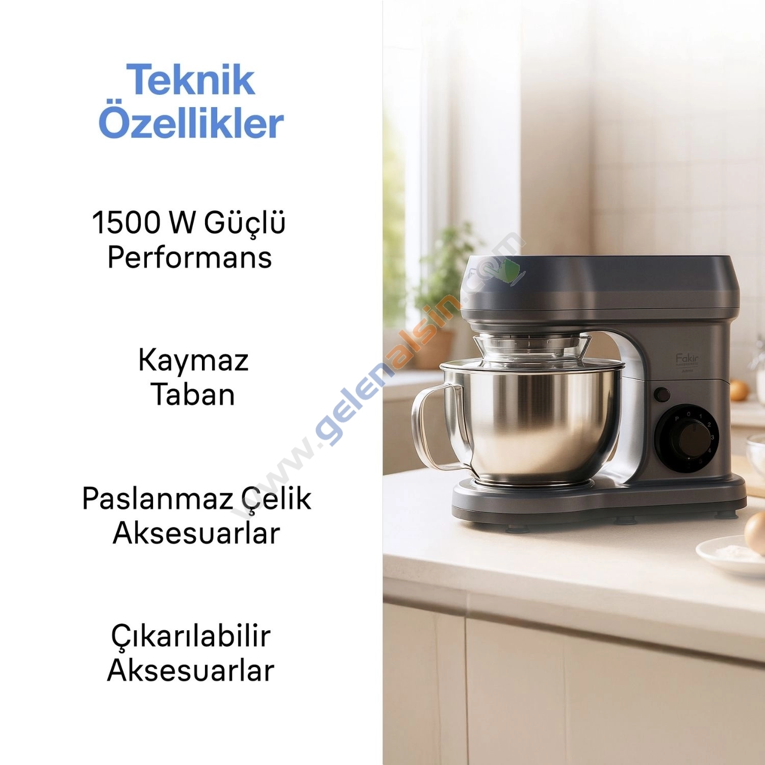 Fakir Admix Mutfak Şefi & Stand Mikser Antrasit