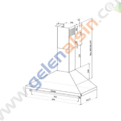 GL General Rustik Krem Set 90cm Piliç Çevirme(GLF 9050RKP Desire 90 Kuzine Fırın-GLD 040RK Davlumbaz)