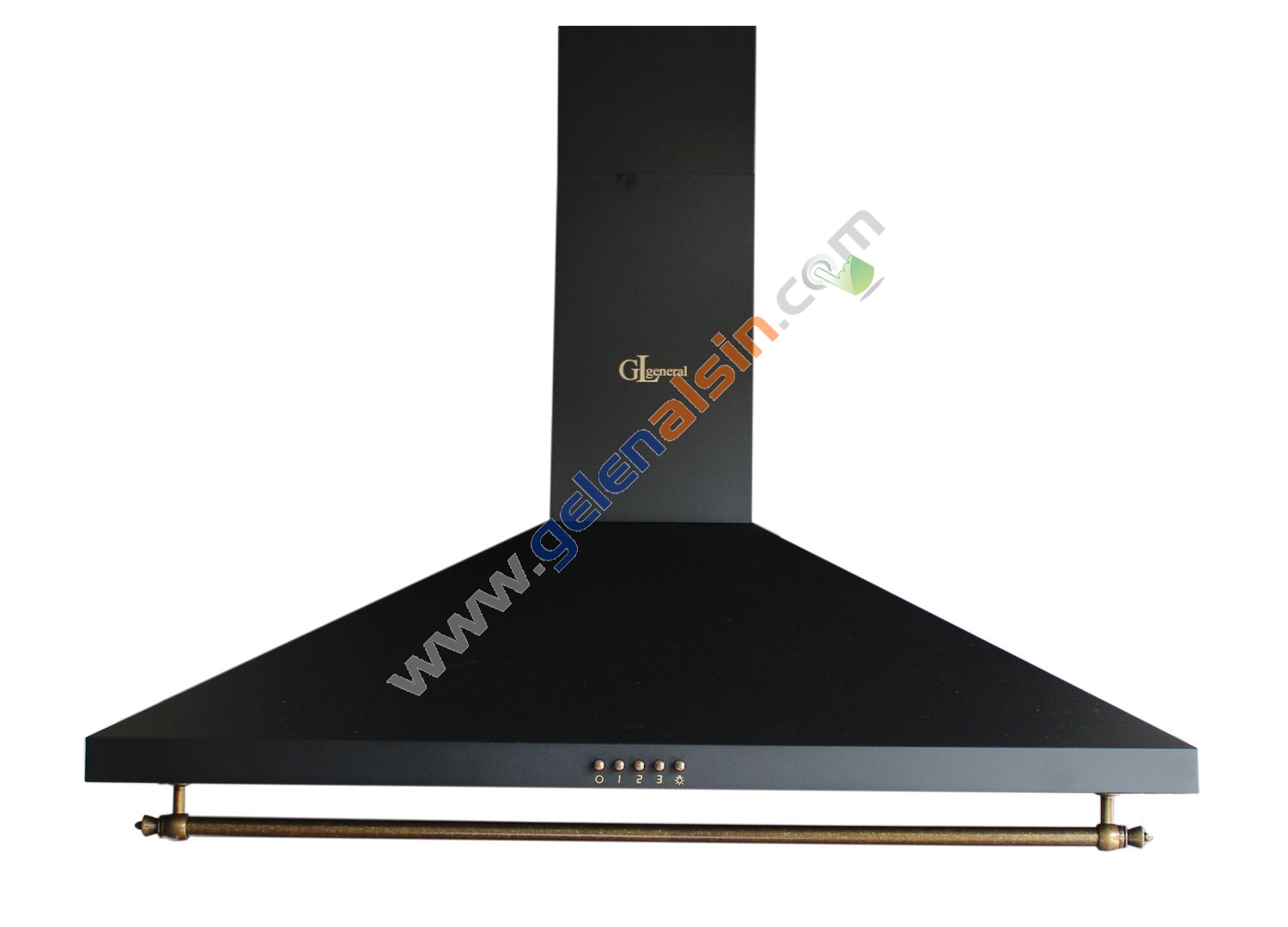 GL General Rustik Siyah Set 90CM Piliç Çevirme(GLF9050RSP Desire 90 Kuzine Fırın- GLD 039RS Davlumbaz)