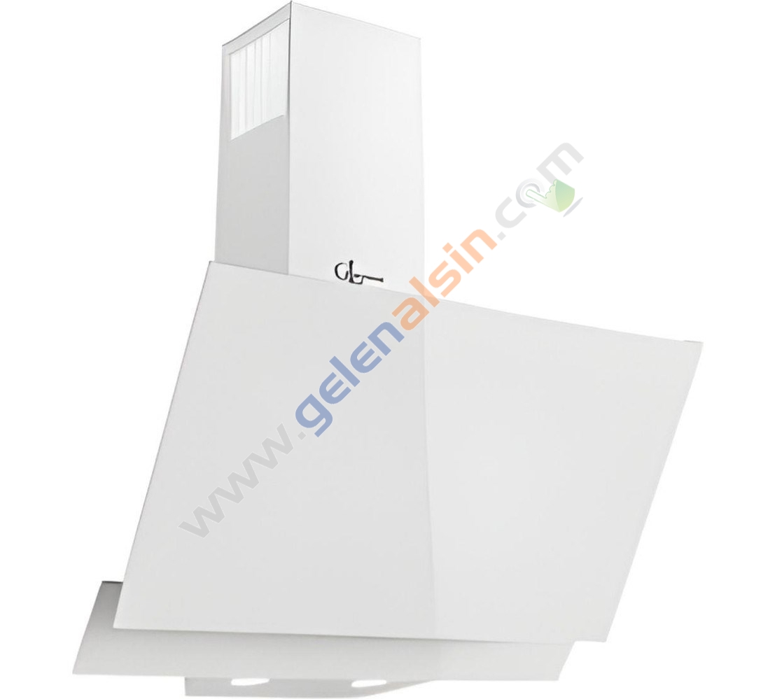 Gl General Gld 017B Opal 60 cm Beyaz Cam Davlumbaz