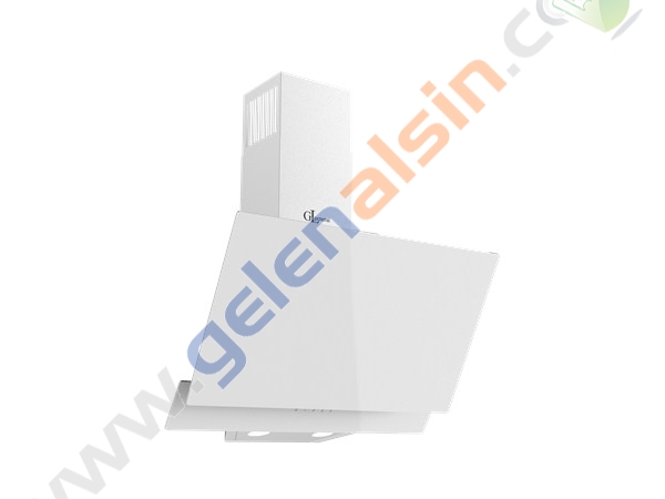 Gl General Gld 017B Opal 60 cm Beyaz Cam Davlumbaz