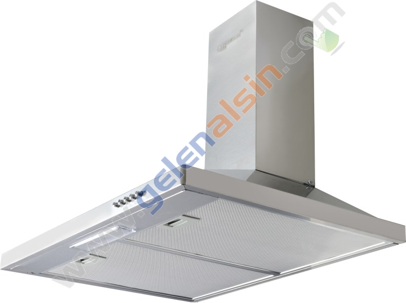 Gl General GLD-041X  90CM Line Inox Piramit Ankastre Davlumbaz