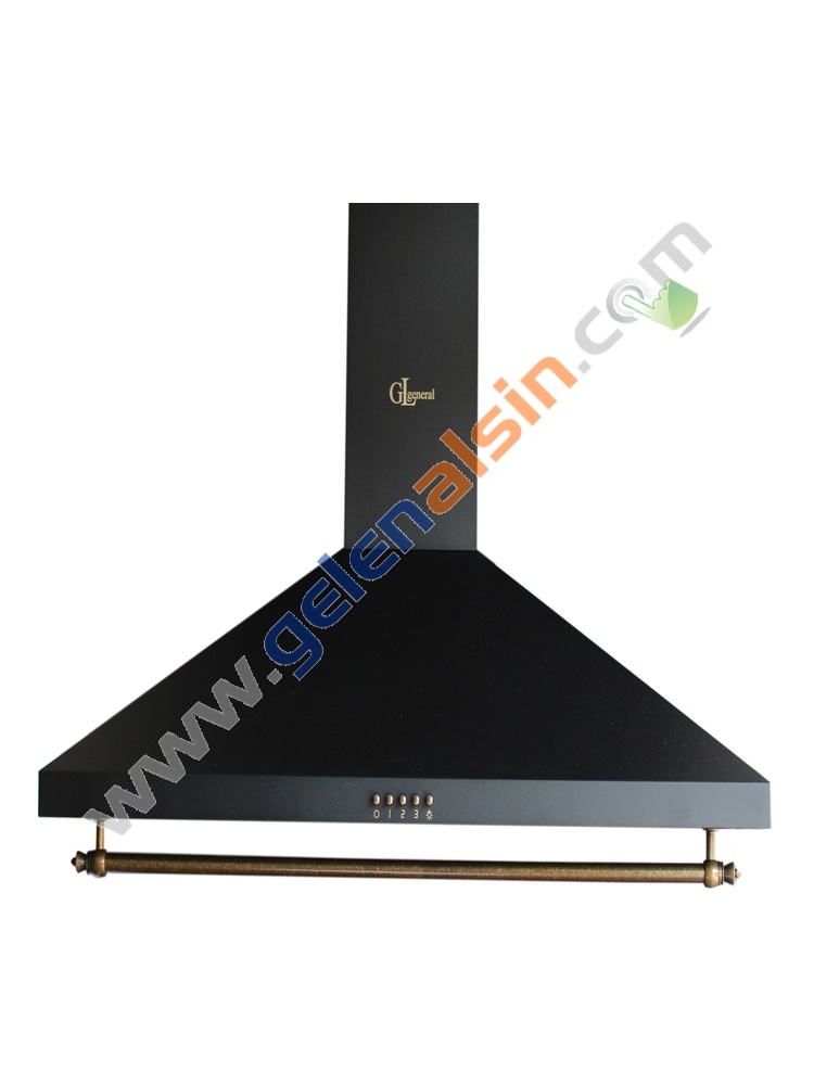 Gl General GLD-039RS 90CM Rustic Siyah Ankastre Davlumbaz