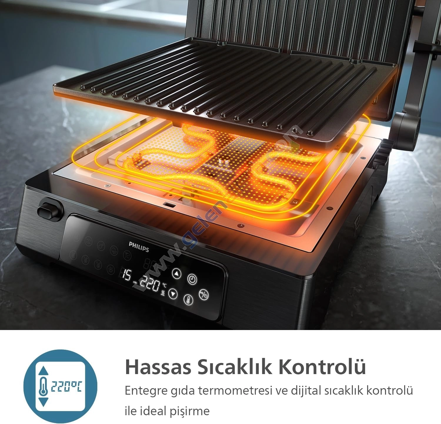 Philips 7000 Series Contact Grill HD6307/70 2200 W Izgara ve Tost Makinesi
