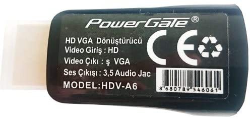 Power Gate HDMI To VGA Çevirici Adaptör PG-HDV-A6