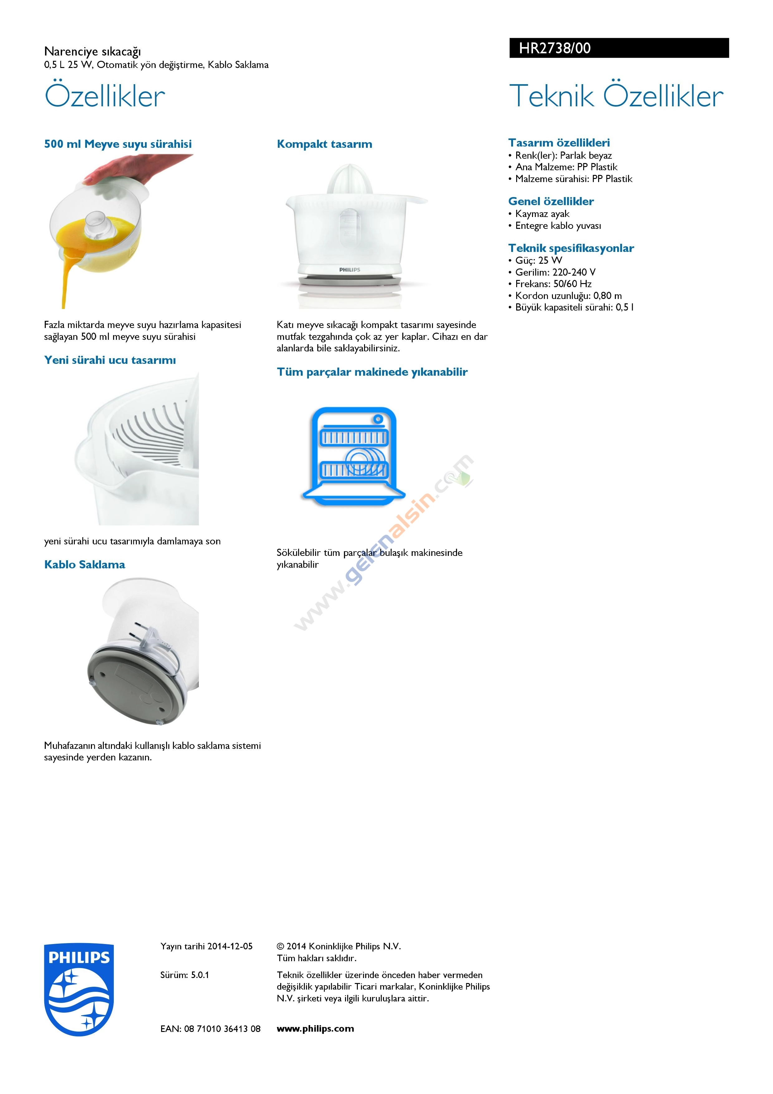 Philips HR2738/00 Daily Collection Narenciye Sıkacağı