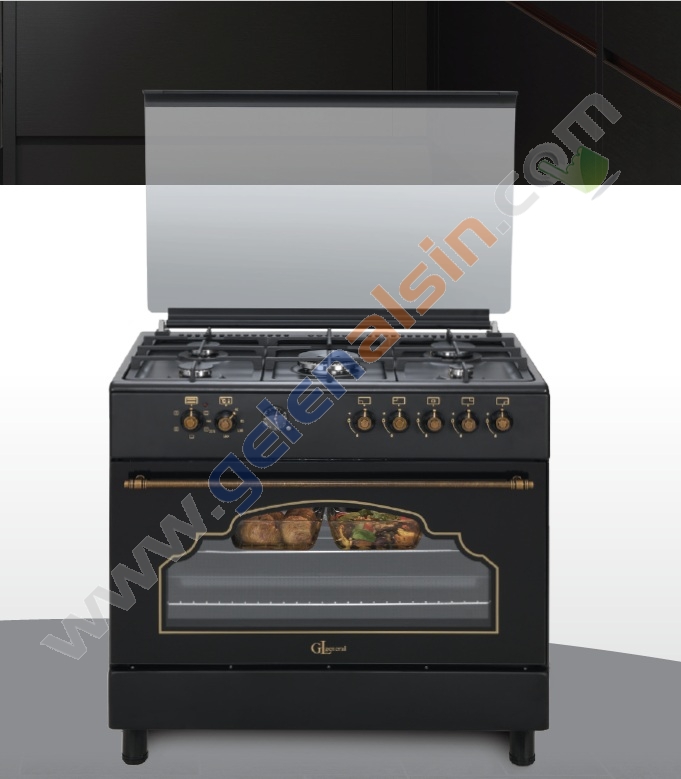 Gl General Desire GLF 9050RSP Kuzine Rustik Siyah Piliç Çevirmeli Fırın 110 LT