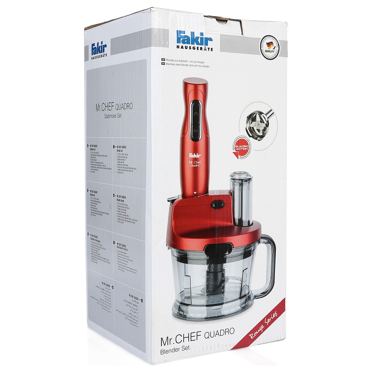 Fakir Mr  Chef Quadro  Mutfak Robotu Blender Seti Kırmızı