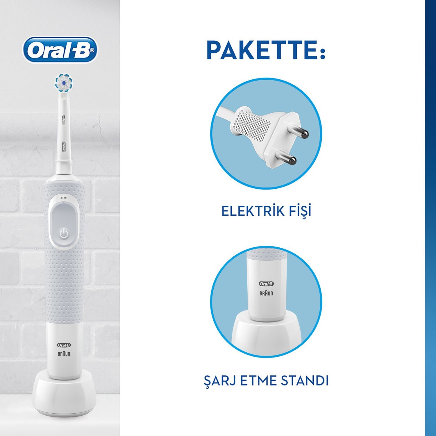 Oral-B Vitality 100 Cross Action Beyaz Diş Fırçası