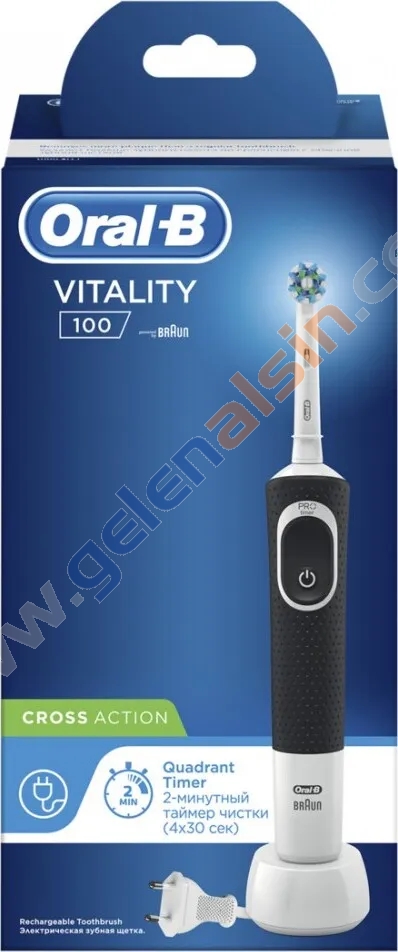 Oral-B Vitality 100 Cross Action Black Şarjlı Diş Fırçası
