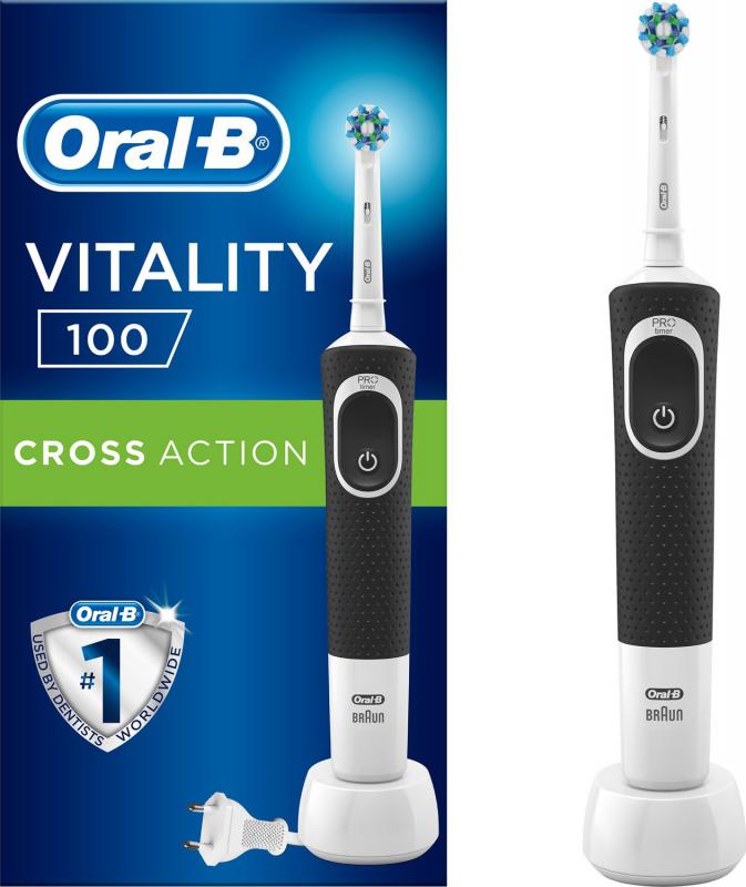 Oral-B Vitality 100 Cross Action Black Şarjlı Diş Fırçası