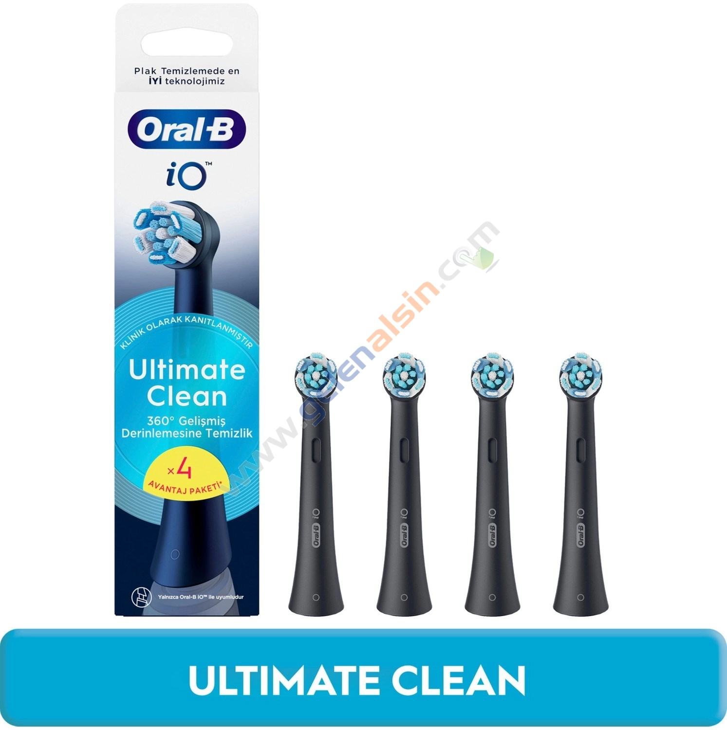 Oral-B iO Ultimate Clean Siyah 4’lü Diş Fırçası Başlığı