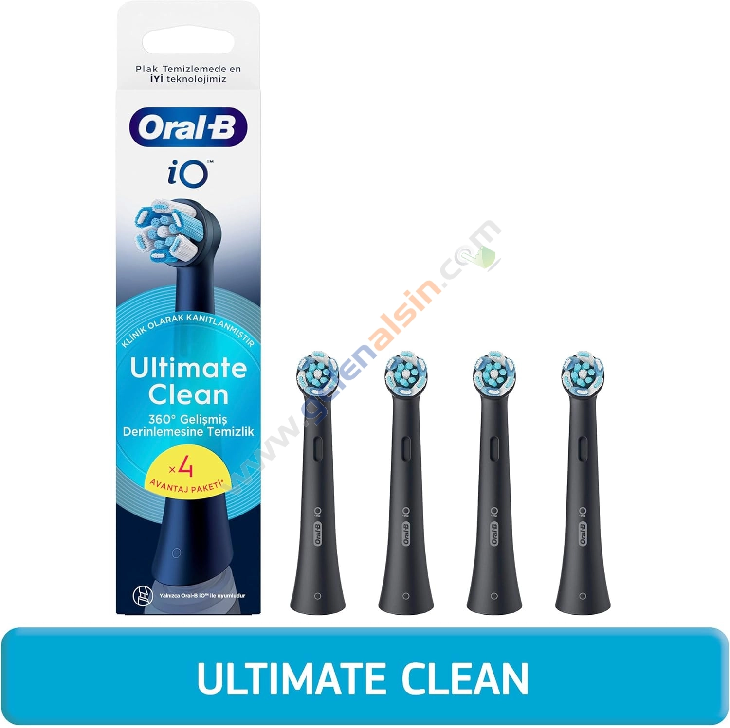 Oral-B iO Ultimate Clean Siyah 4’lü Diş Fırçası Başlığı