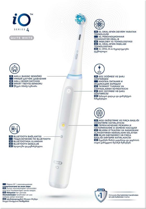 Oral-B iO 4 Şarjlı Diş Fırçası - Beyaz