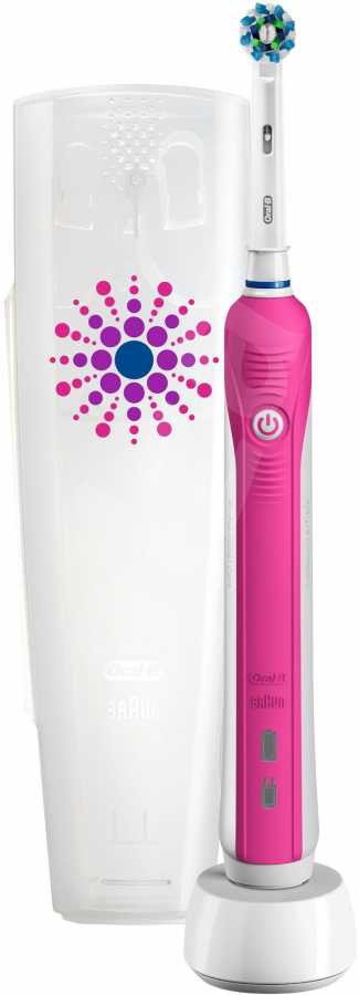 Oral-B Pro 750 Şarj Edilebilir Diş Fırçası Cross Action Pembe (Seyahat Kabı Hediyeli)