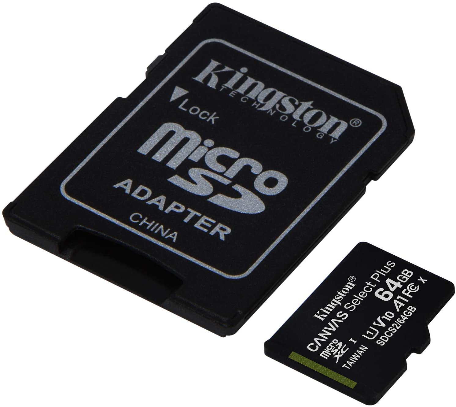 Kingston 64GB microSDXC Canvas Select Plus 100R A1 C10 Card + Adapter