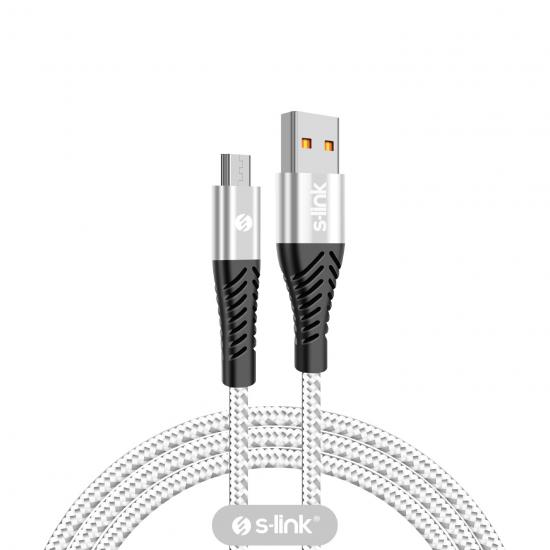 S-Link SL-STM55 Data ve Şarj Kablo Micro Usb 3A 1 M Hızlı Şarj Fiyatı