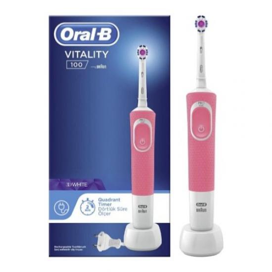 Oral-B Vitality 100 3D White Pembe Şarjlı Diş Fırçası Fiyatı