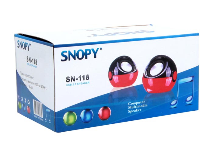 Snopy Sn-118 2.0 Siyah/Kırmızı Usb Speaker