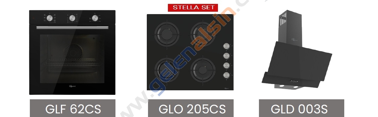 Gl General Stella Siyah Ankastre Set (GLF 62CS7F-GLO205CS-GLD003S)