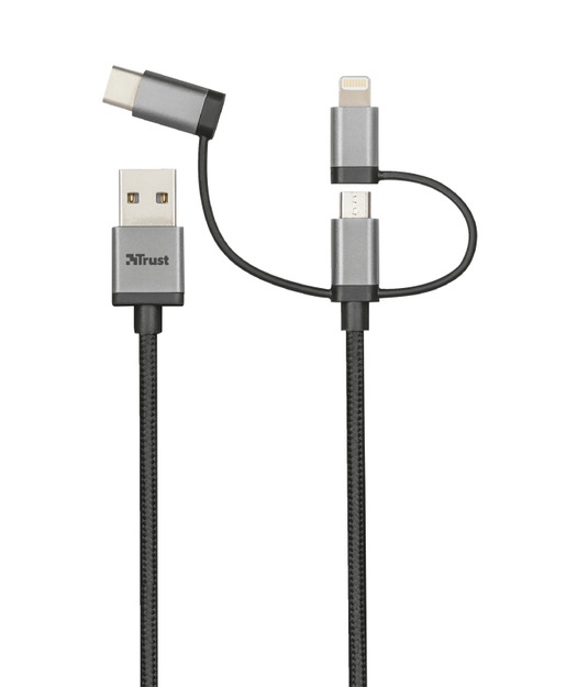 Trust 22693 3 in 1 Telefon Kablosu Lightning - Micro USB - Type-C
