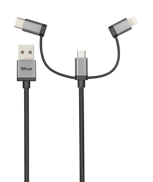 Trust 22693 3 in 1 Telefon Kablosu Lightning - Micro USB - Type-C