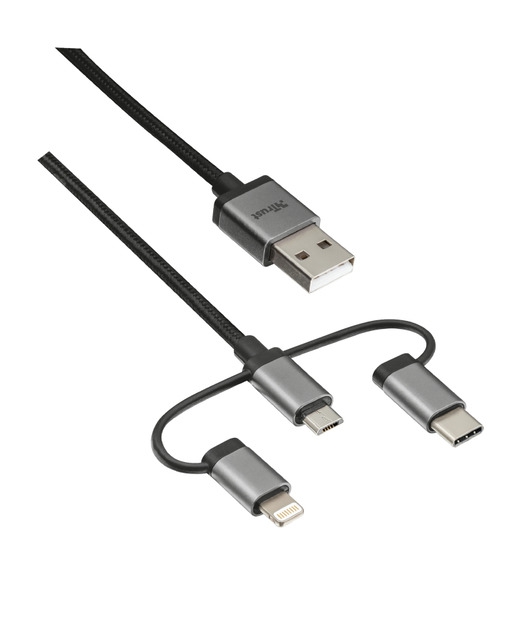 Trust 22693 3 in 1 Telefon Kablosu Lightning - Micro USB - Type-C