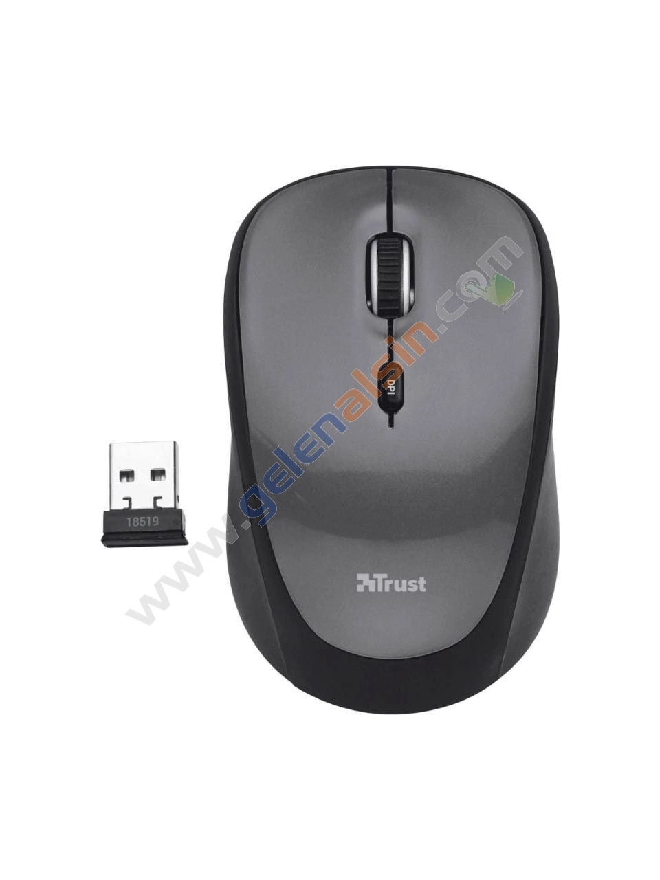 Trust 24549-02 Sessiz Kablosuz Mouse Gri