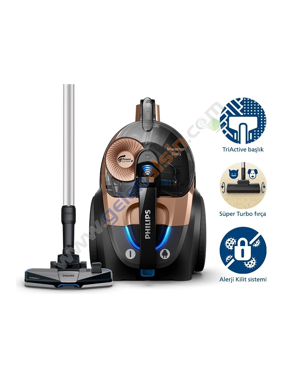 Philips Marathon Daily XB7151/07 900 W Toz Torbasız Süpürge